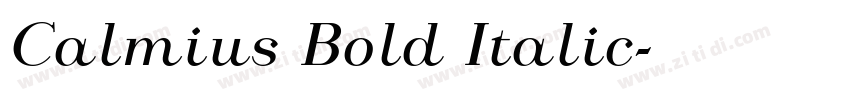 Calmius Bold Italic字体转换
